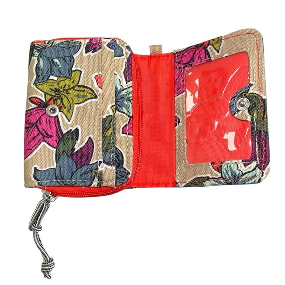 Vera Bradley RFID Lighten Up Card Wallet Case Falling Flowers Retired - Picture 3 of 4